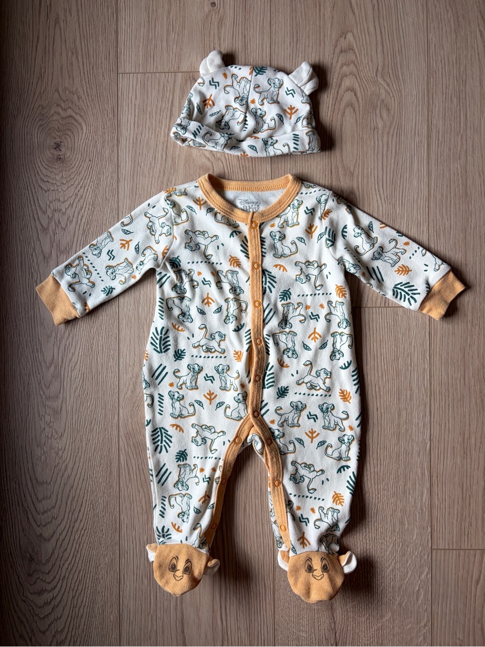 Disney Lion King Simba Footed Pajamas with Hat